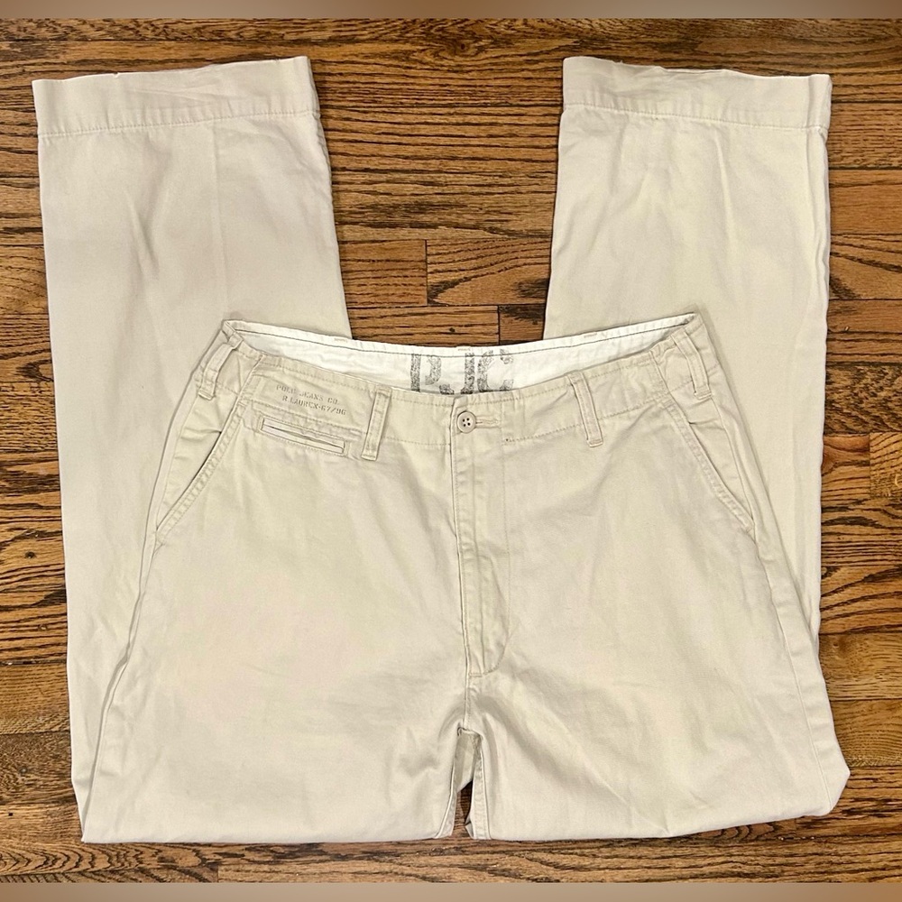 VTG Ralph Lauren Polo Jeans Co Military Issue Flat Front Chino Pants